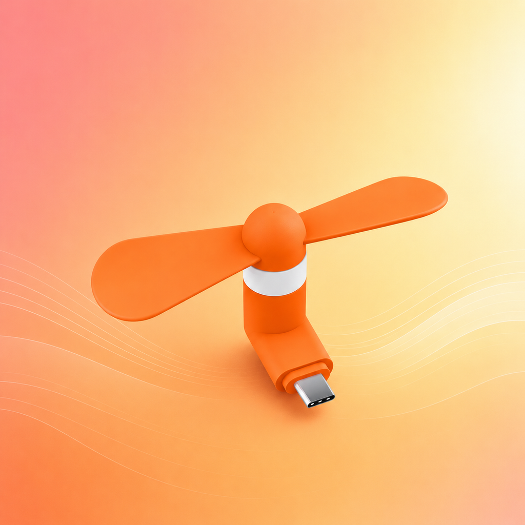 Mango orange USB smartphone fan