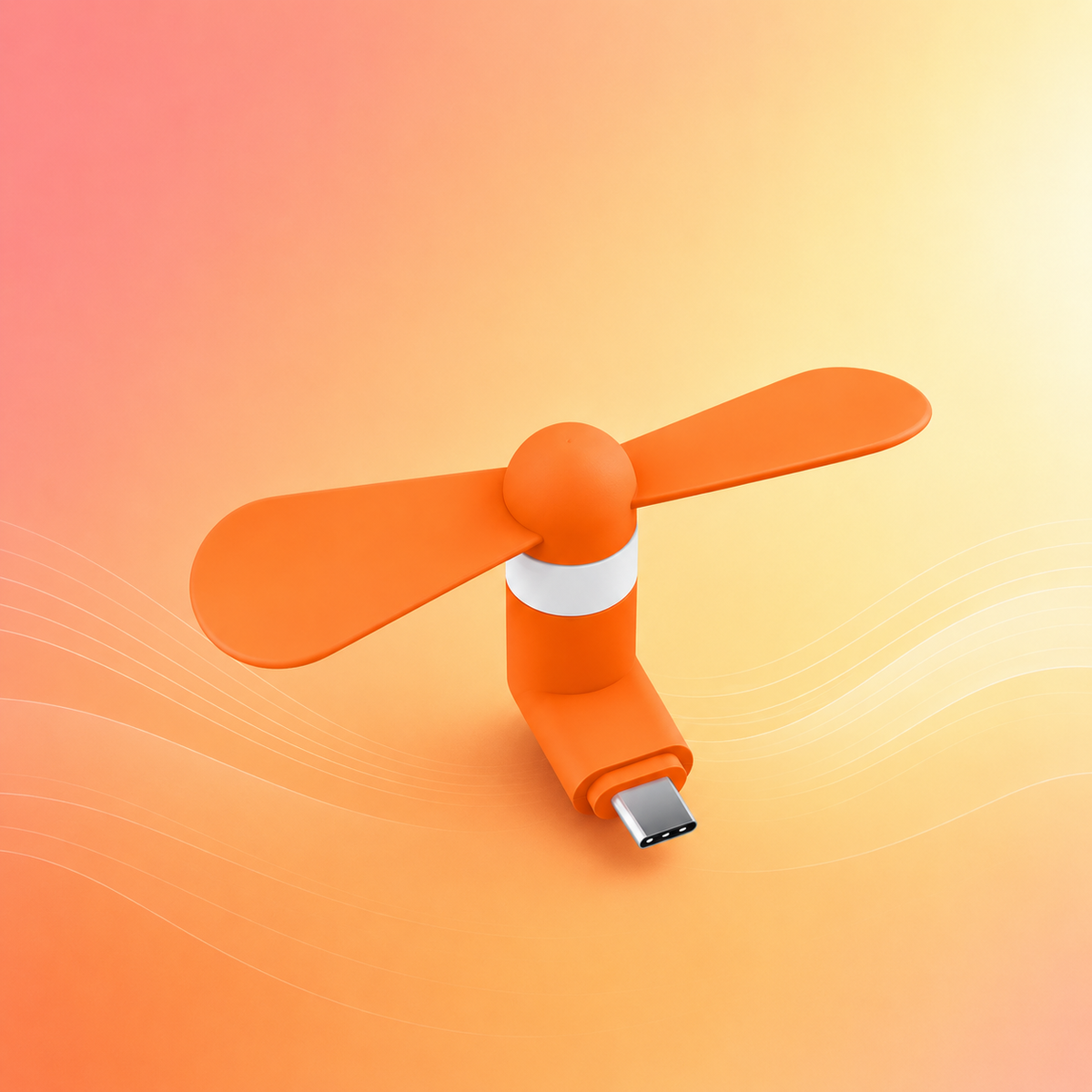 Mango orange USB smartphone fan
