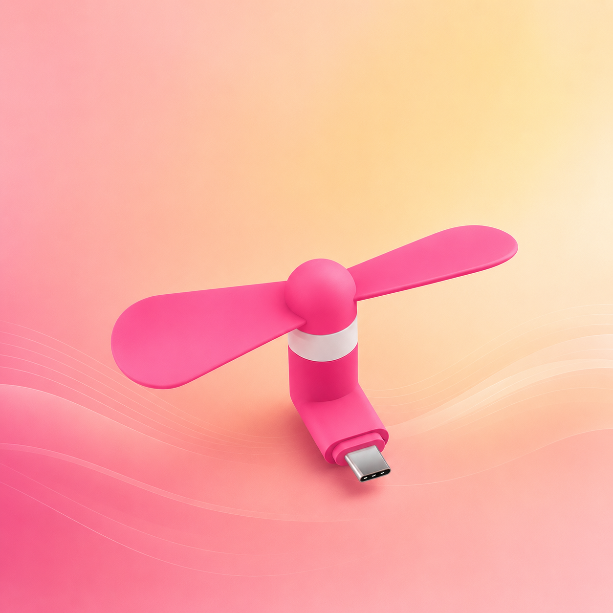 Mango orange USB smartphone fan