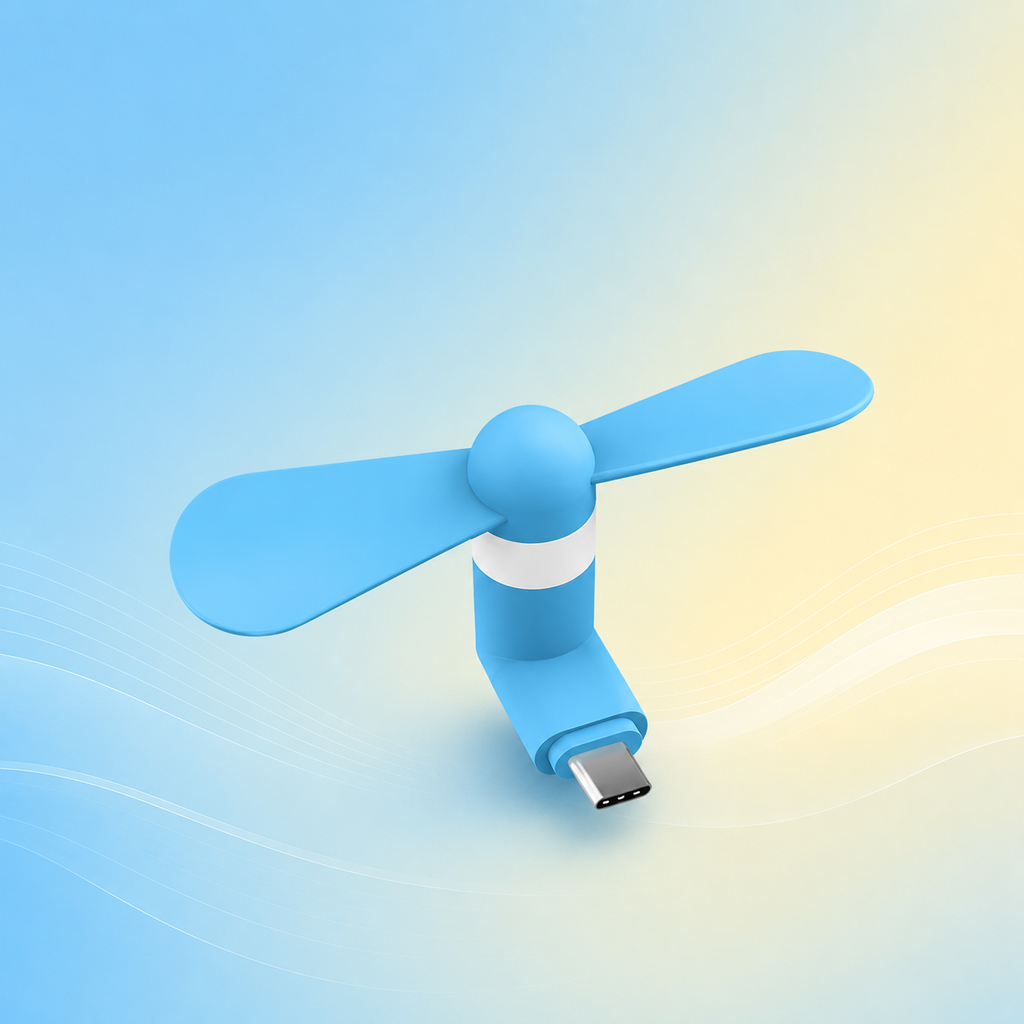 Mango orange USB smartphone fan