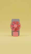 Watermelon pink USB smartphone fan