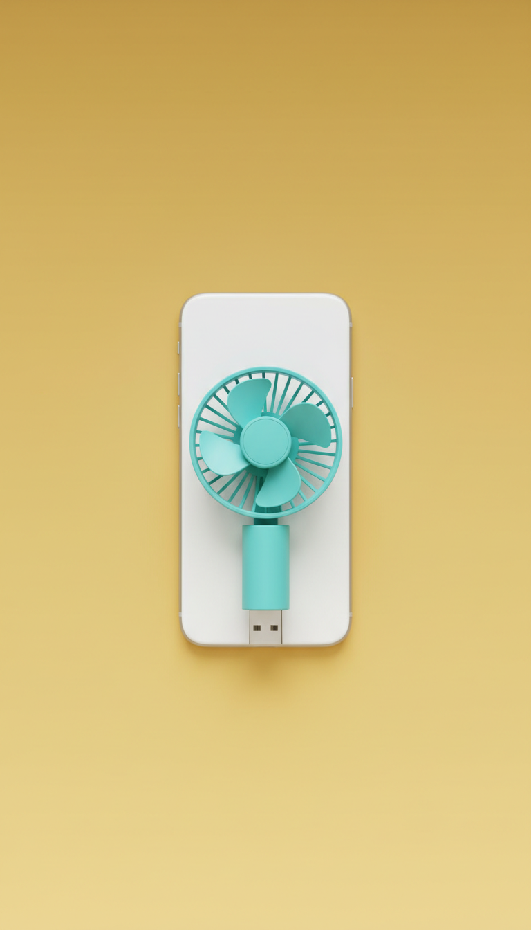 Pool blue USB smartphone fan